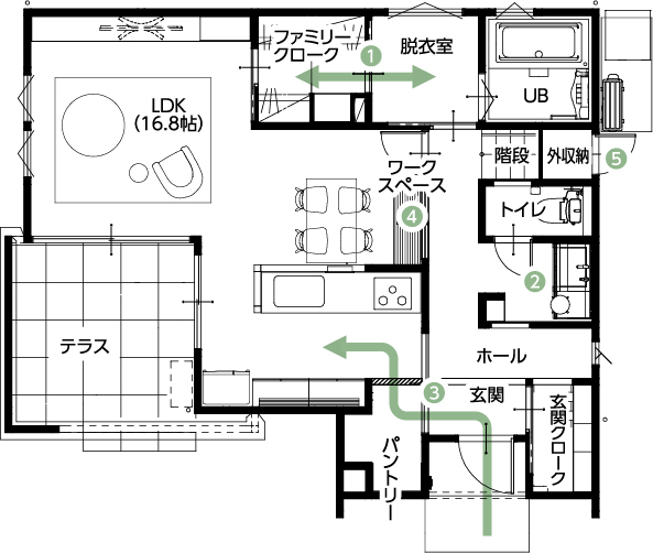 コートハウス1F間取り