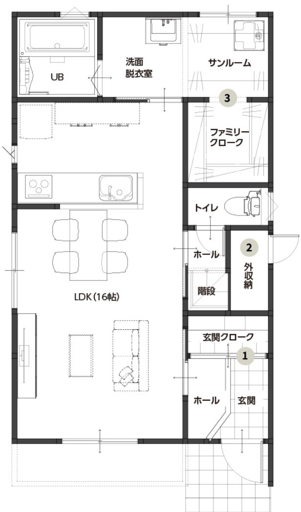 1F 間取り